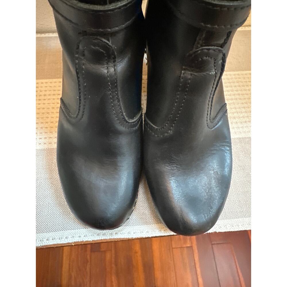 Swedish Hasbeens Mid-Heel Jodhpur in Black Leather & Lime Wood Size 39 - Picture 6 of 10